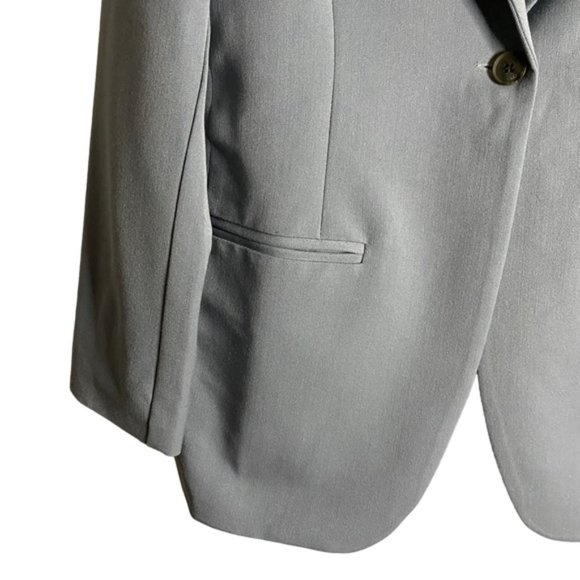 Loing Women's Light Blue Notch Lapel Formal Blazer - Picture 5 of 8